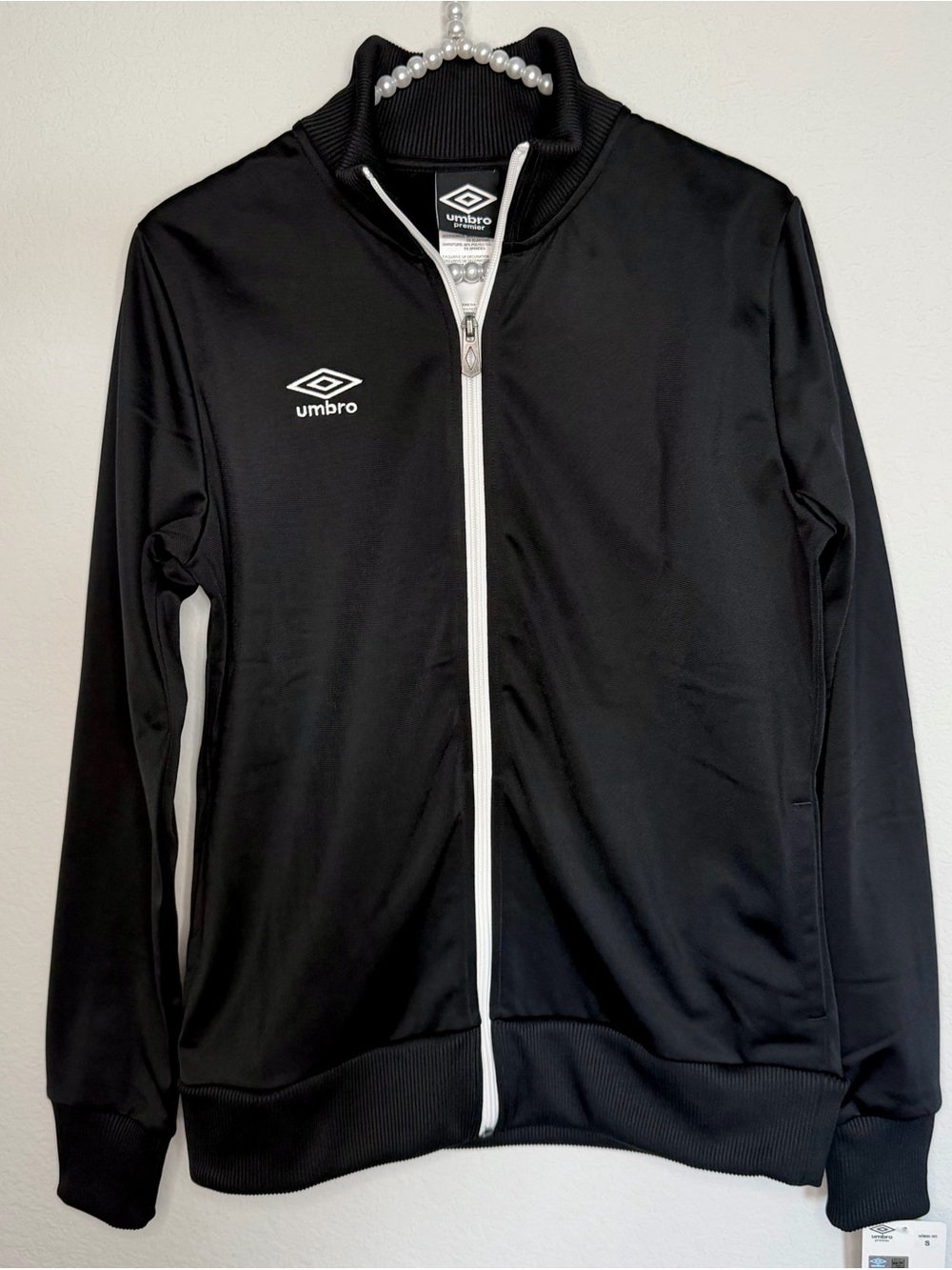 Umbro Black Jacket with White Zip